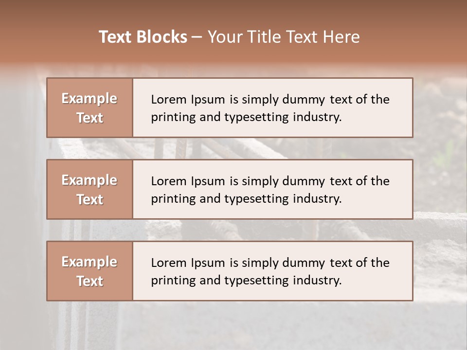 Concrete Excavation Accessory PowerPoint Template