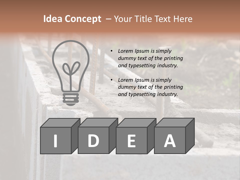 Concrete Excavation Accessory PowerPoint Template