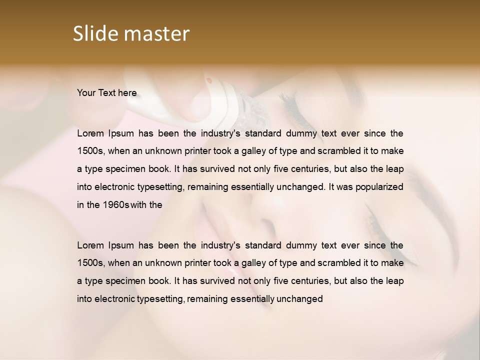 Beautician Facial Hands PowerPoint Template