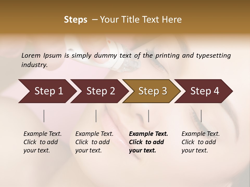 Beautician Facial Hands PowerPoint Template