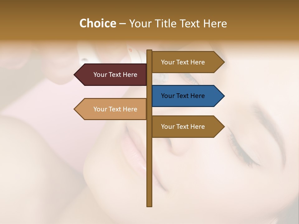 Beautician Facial Hands PowerPoint Template