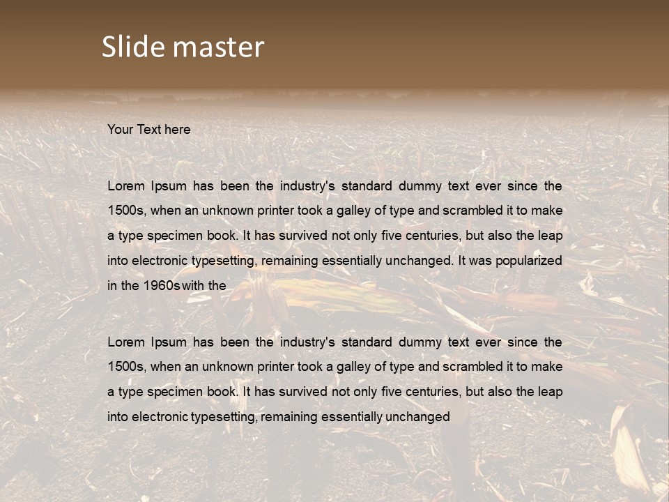 Plant Agriculture Wasteland PowerPoint Template