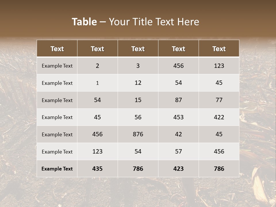 Plant Agriculture Wasteland PowerPoint Template