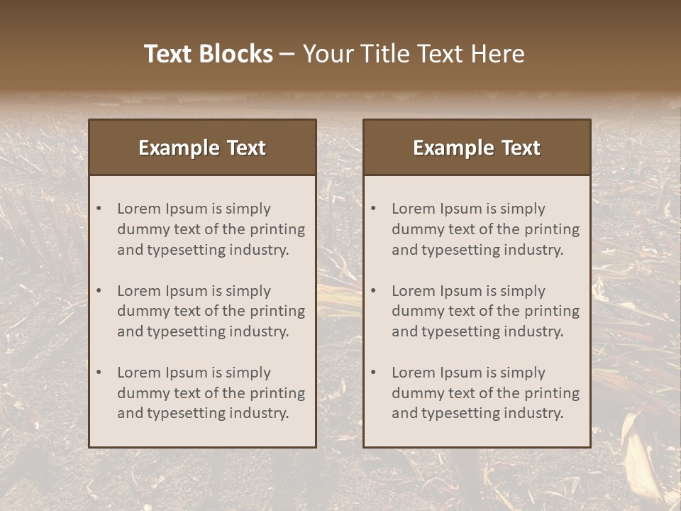 Plant Agriculture Wasteland PowerPoint Template