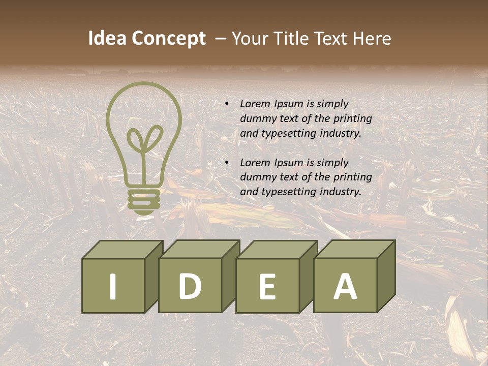 Plant Agriculture Wasteland PowerPoint Template