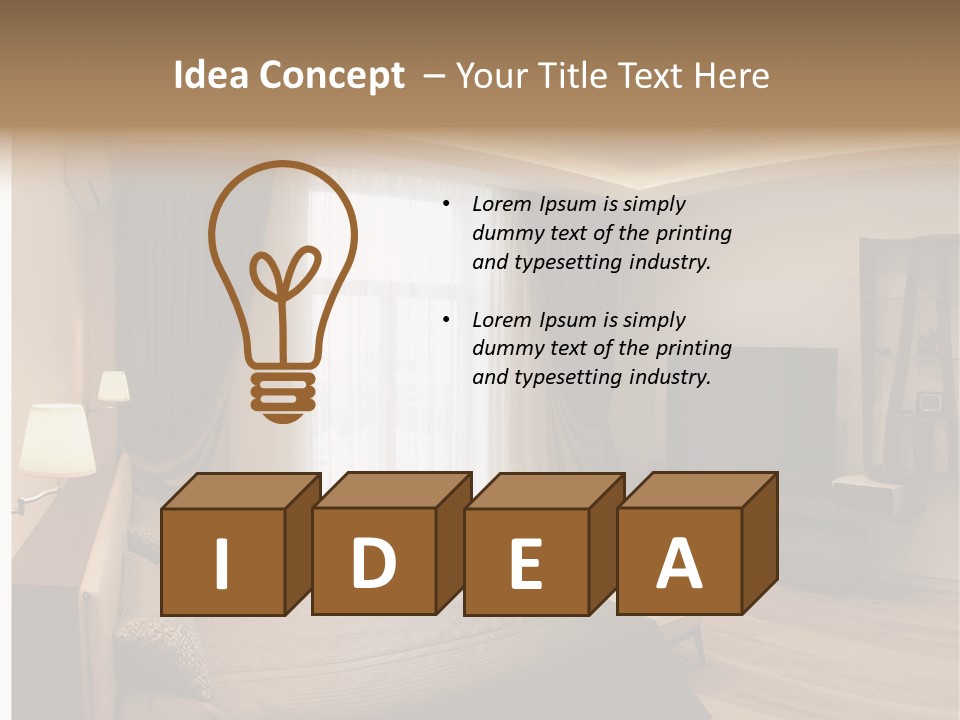 Indoor Cushion Luxury PowerPoint Template