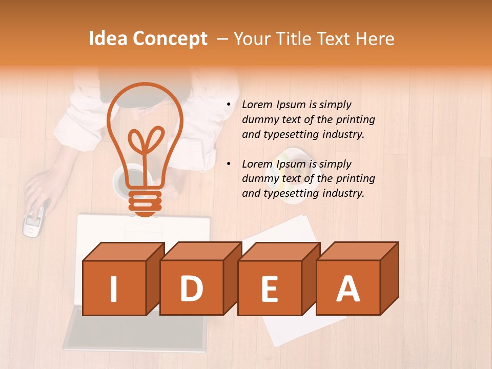 Girl Sofa Female PowerPoint Template