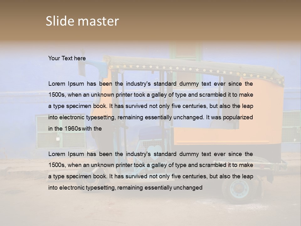 Tuktuk Taxi Urban PowerPoint Template