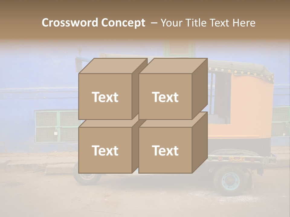 Tuktuk Taxi Urban PowerPoint Template