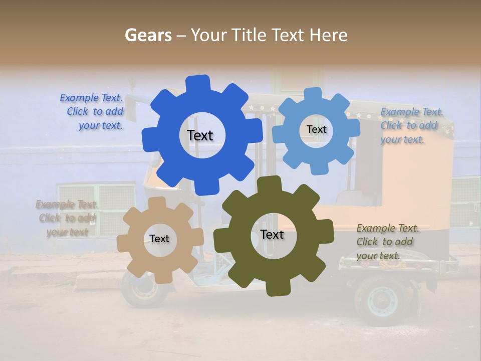 Tuktuk Taxi Urban PowerPoint Template