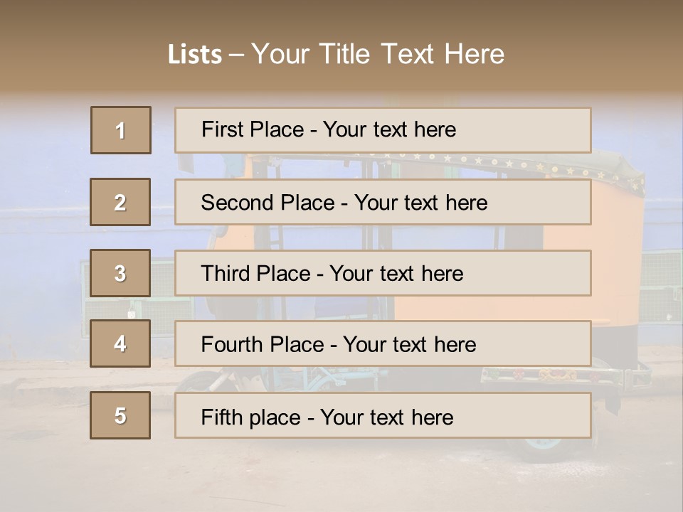 Tuktuk Taxi Urban PowerPoint Template