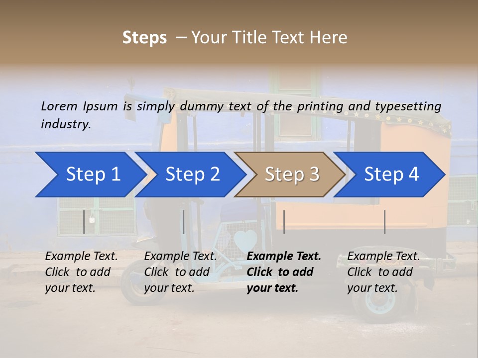 Tuktuk Taxi Urban PowerPoint Template