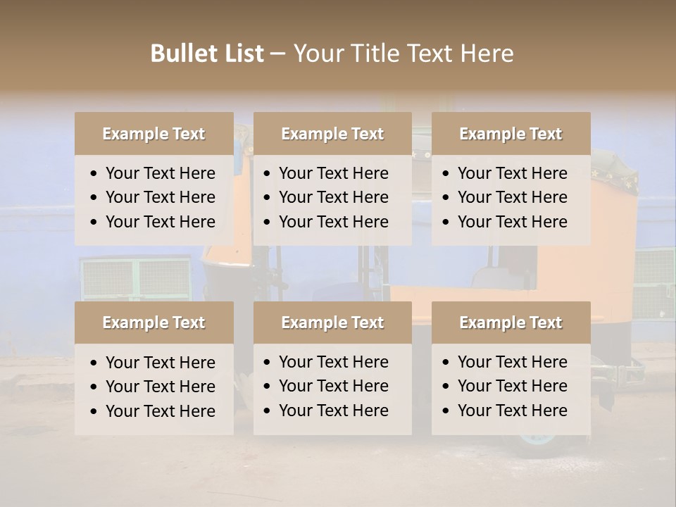 Tuktuk Taxi Urban PowerPoint Template