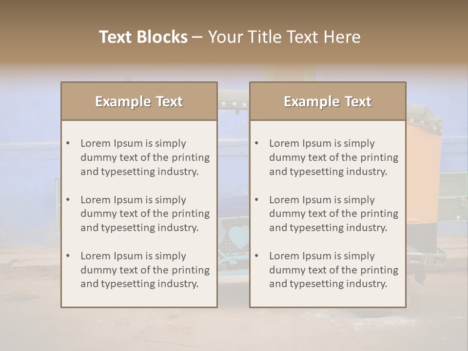 Tuktuk Taxi Urban PowerPoint Template