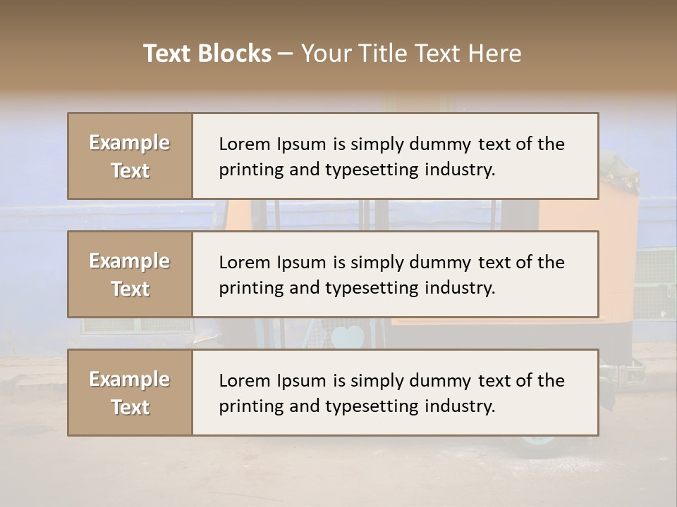 Tuktuk Taxi Urban PowerPoint Template