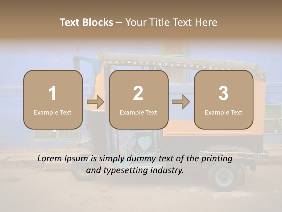 Tuktuk Taxi Urban PowerPoint Template