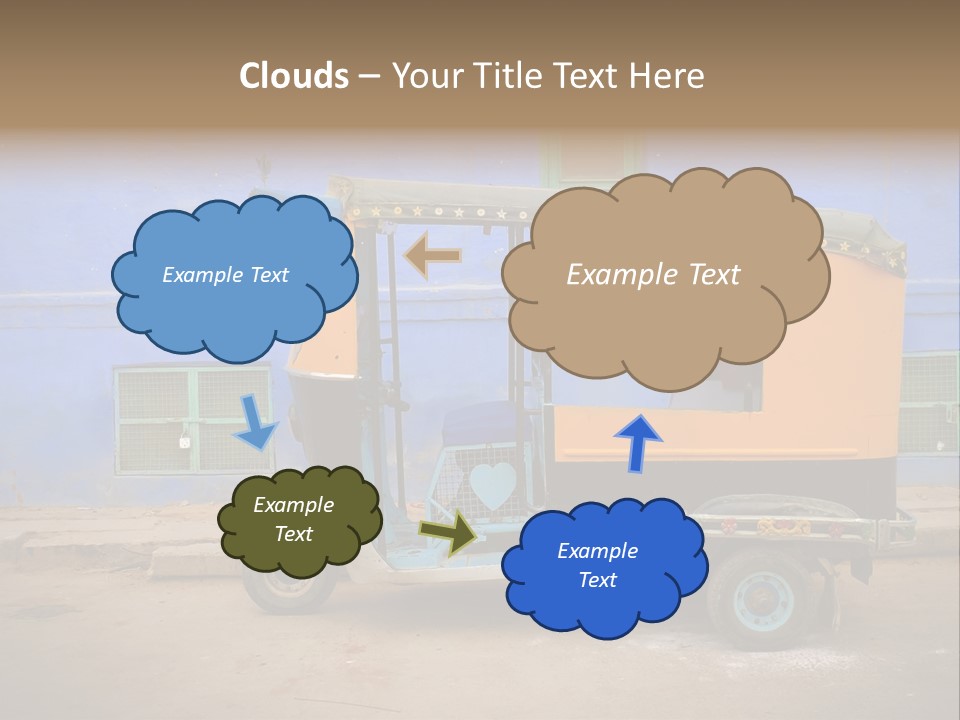 Tuktuk Taxi Urban PowerPoint Template