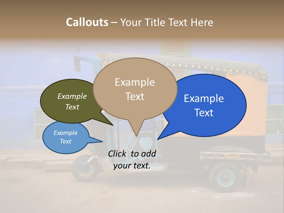 Tuktuk Taxi Urban PowerPoint Template