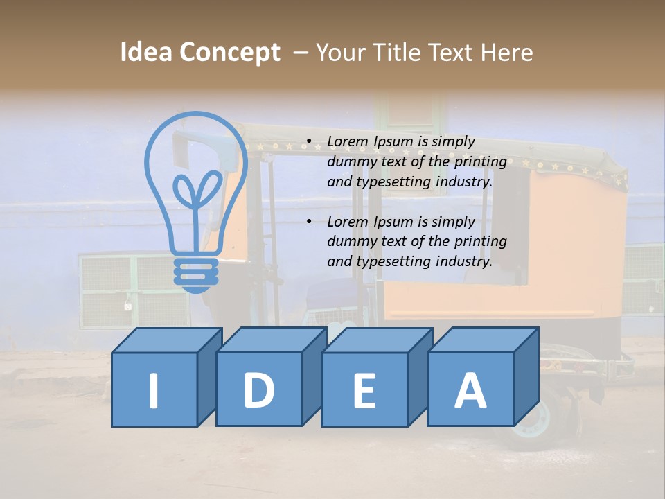 Tuktuk Taxi Urban PowerPoint Template