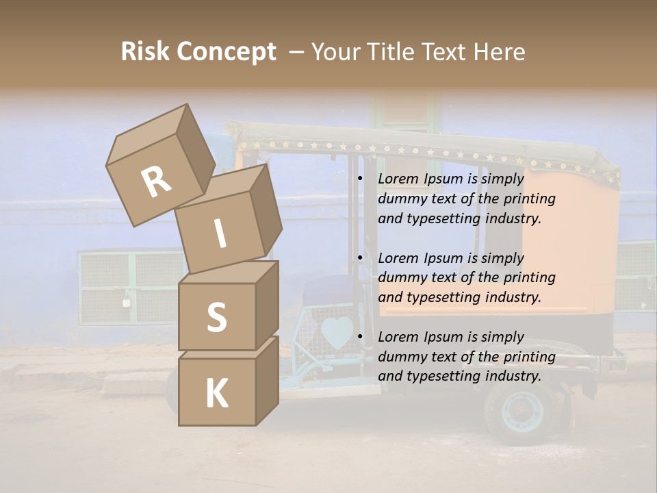 Tuktuk Taxi Urban PowerPoint Template