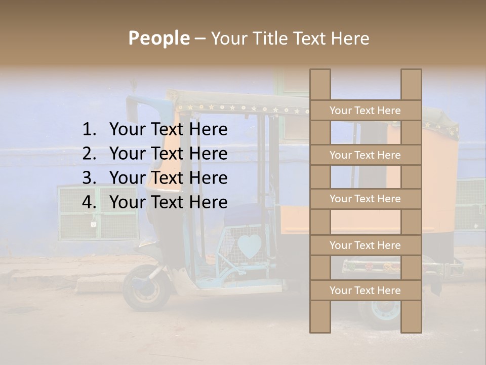 Tuktuk Taxi Urban PowerPoint Template