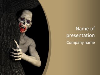 Spooky Goth Human PowerPoint Template