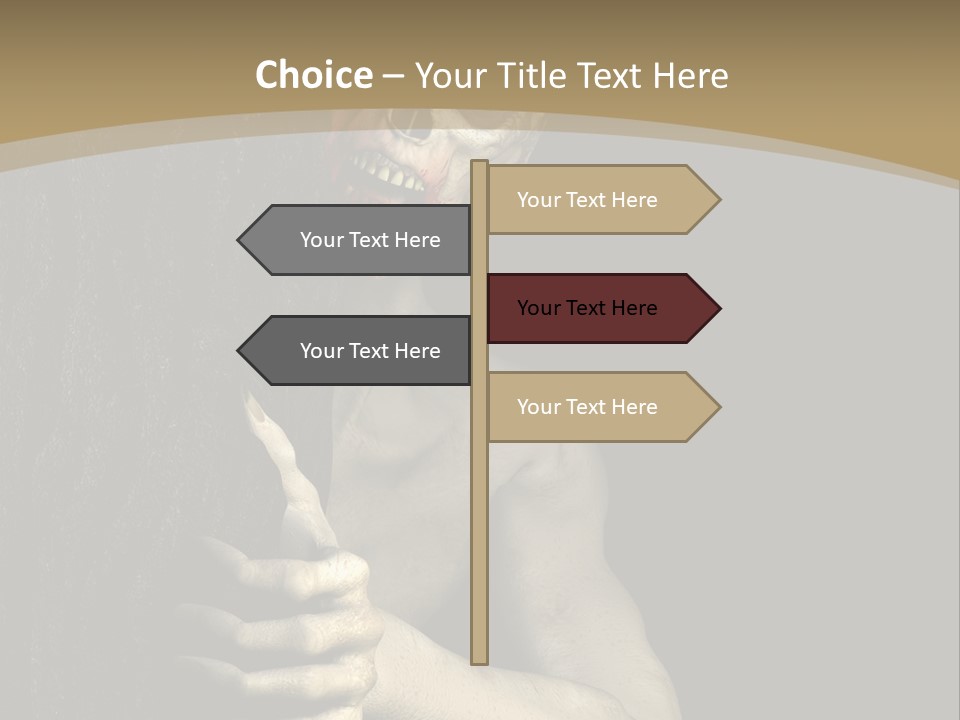 Spooky Goth Human PowerPoint Template