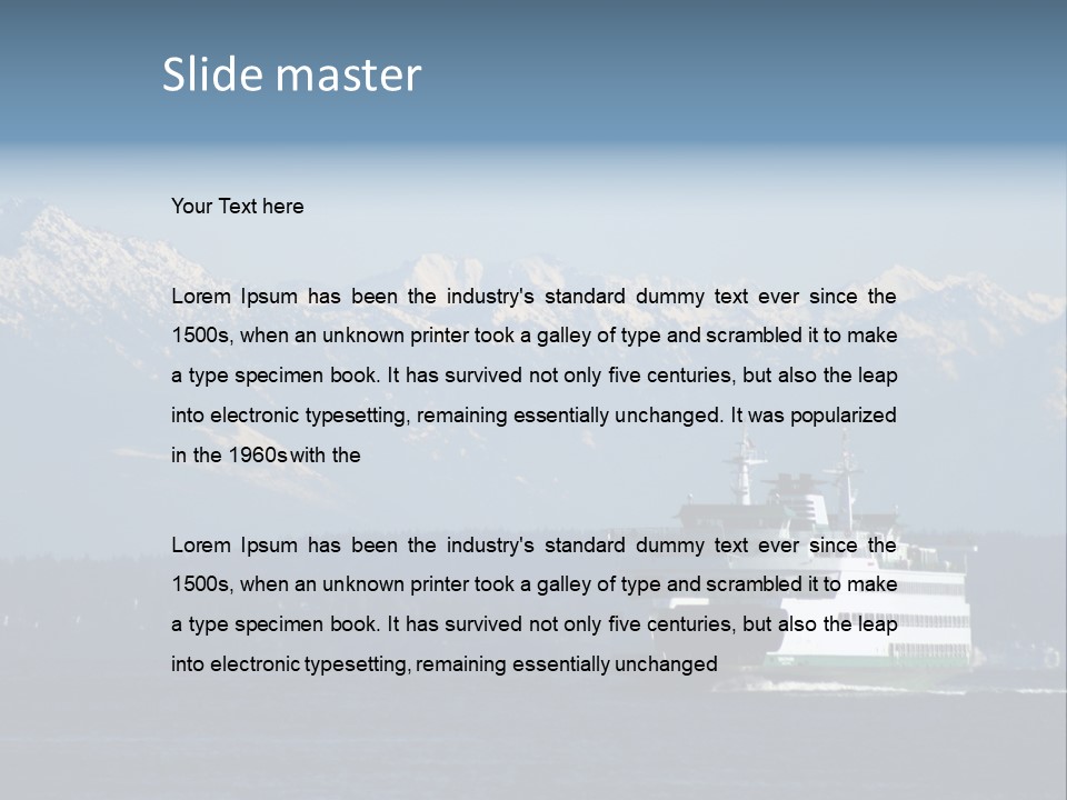 Ferry Puget Sound PowerPoint Template