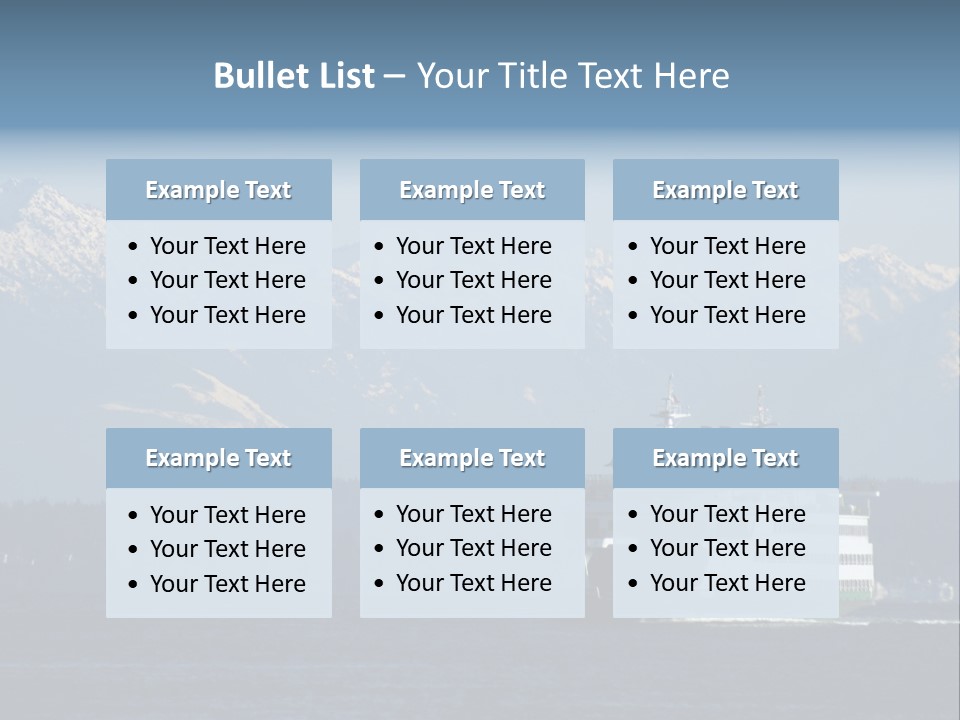 Ferry Puget Sound PowerPoint Template