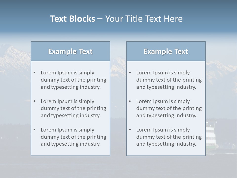 Ferry Puget Sound PowerPoint Template