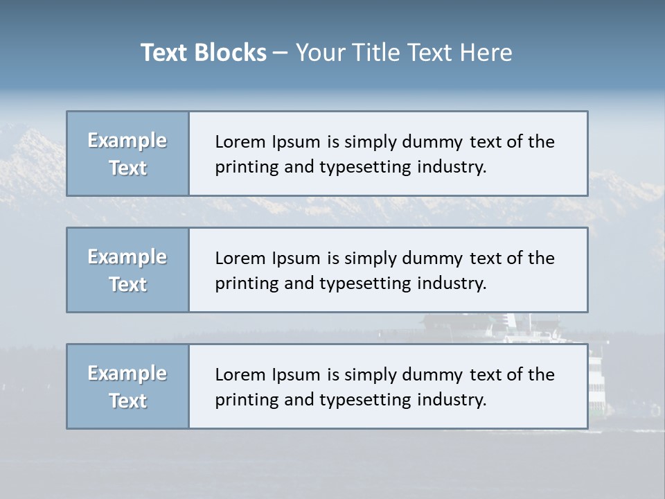 Ferry Puget Sound PowerPoint Template