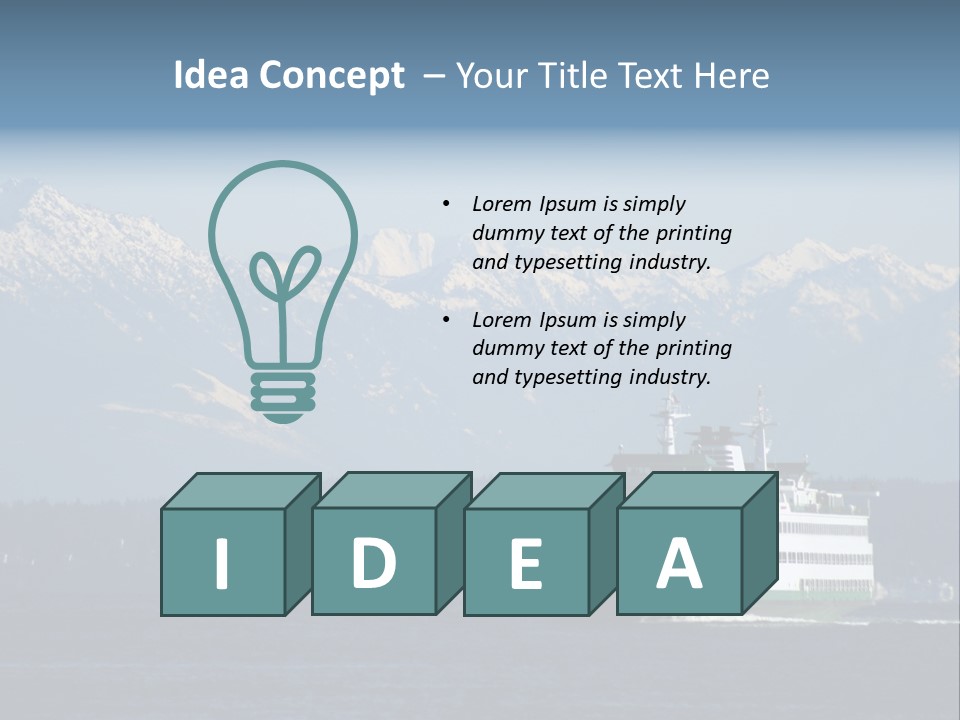 Ferry Puget Sound PowerPoint Template