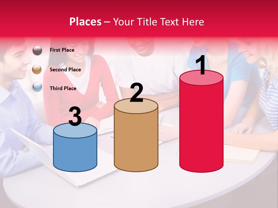 College Smile Teenager PowerPoint Template