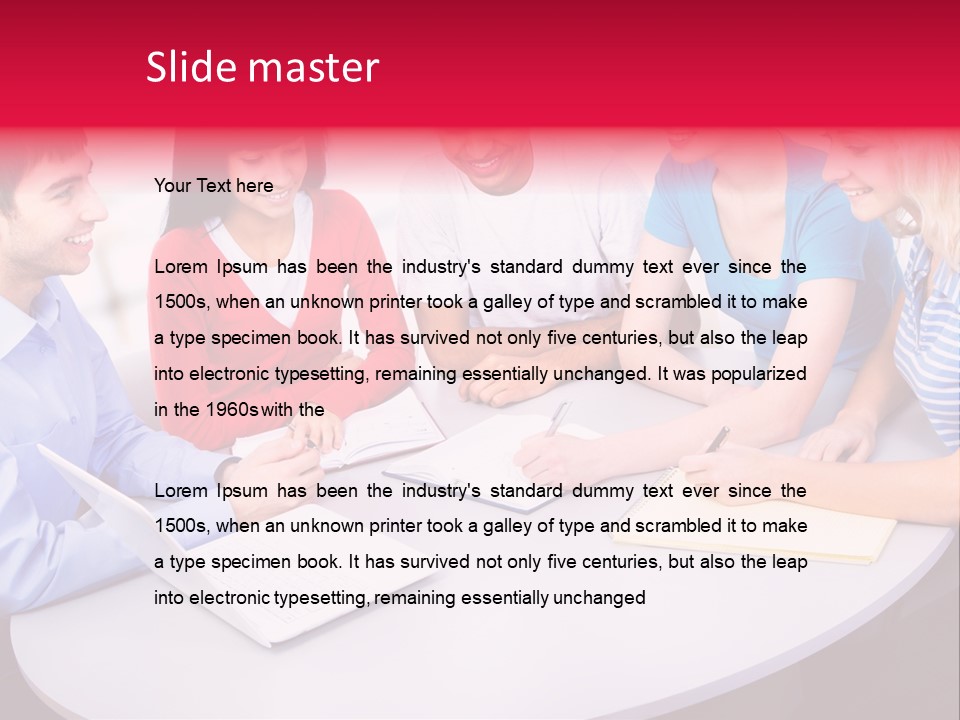 College Smile Teenager PowerPoint Template