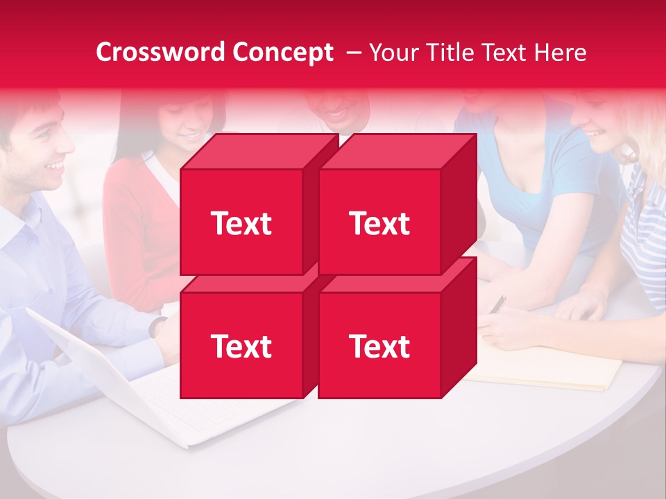 College Smile Teenager PowerPoint Template