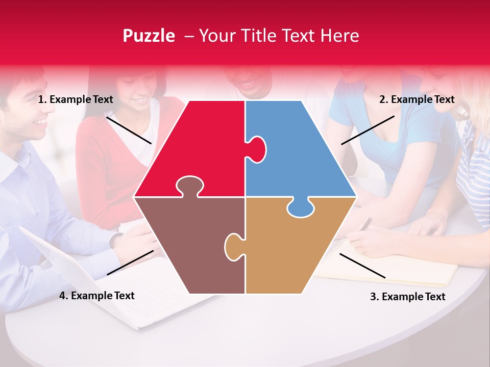 College Smile Teenager PowerPoint Template