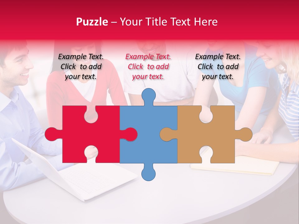 College Smile Teenager PowerPoint Template