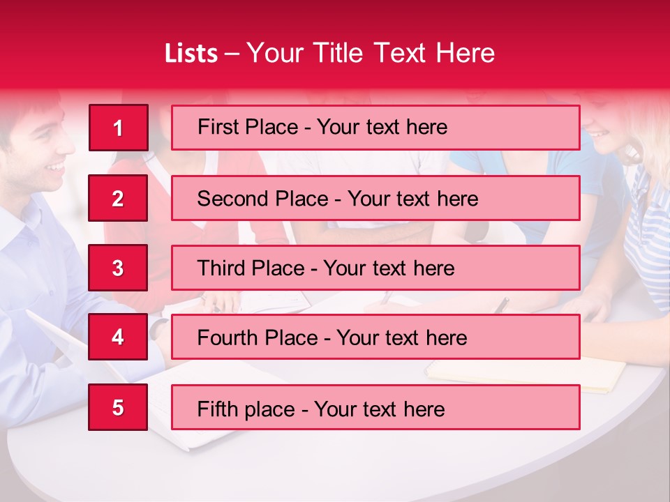 College Smile Teenager PowerPoint Template