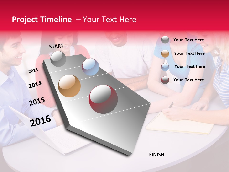 College Smile Teenager PowerPoint Template