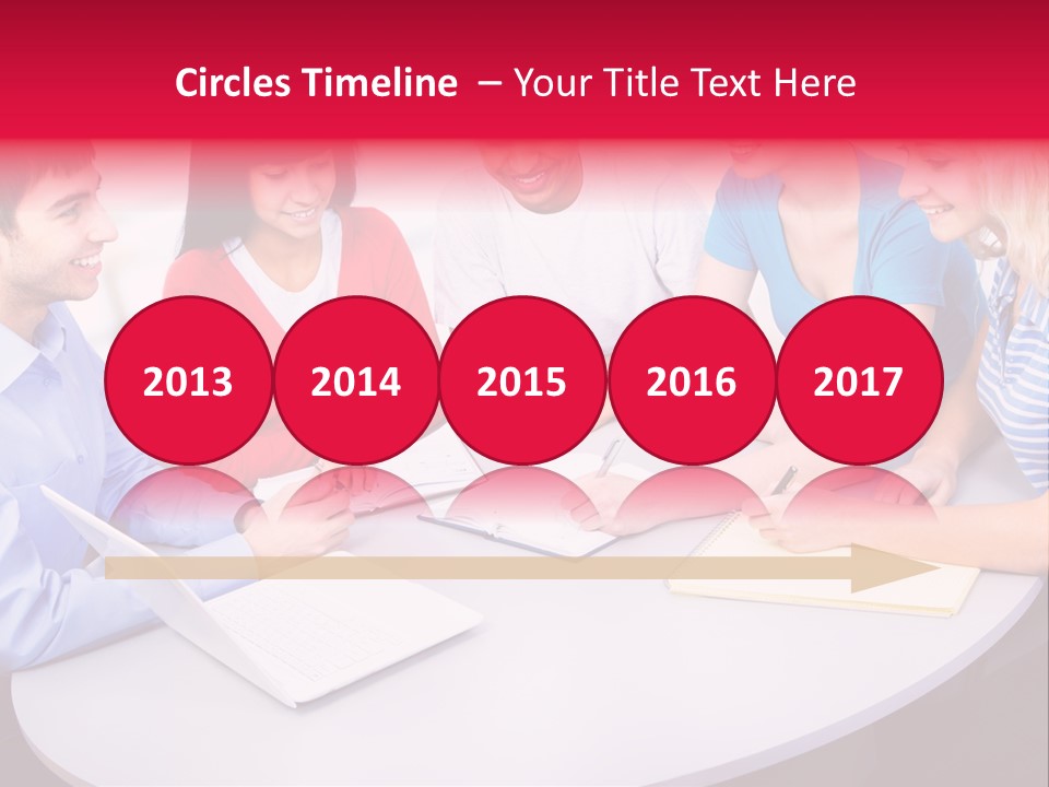 College Smile Teenager PowerPoint Template