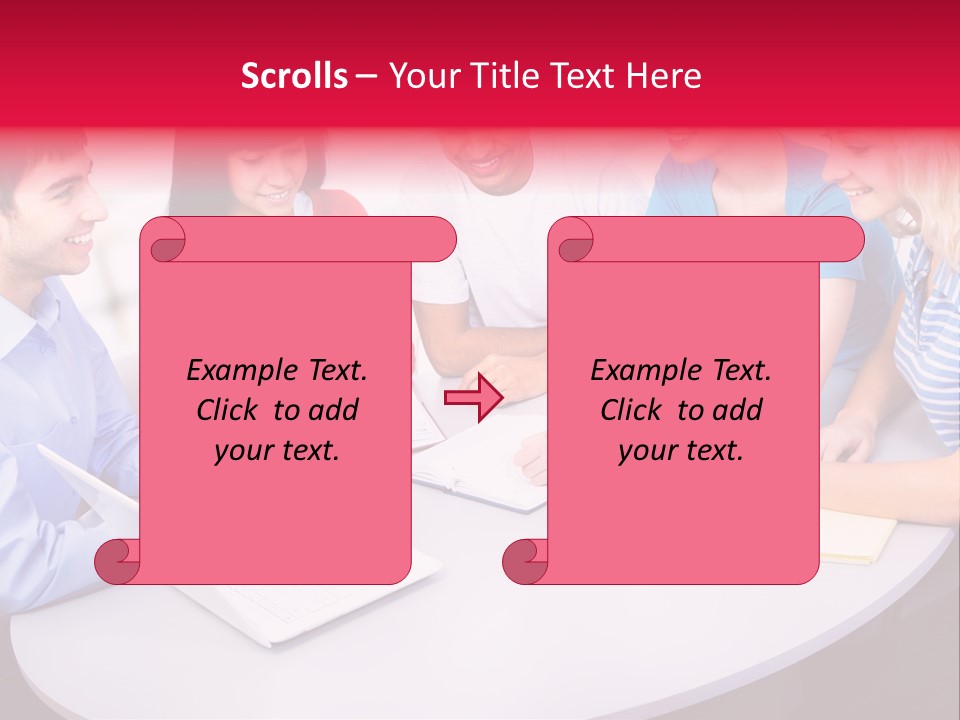 College Smile Teenager PowerPoint Template