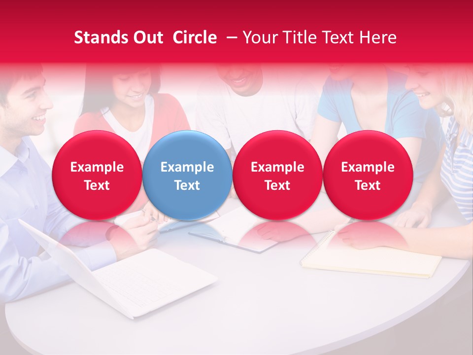 College Smile Teenager PowerPoint Template