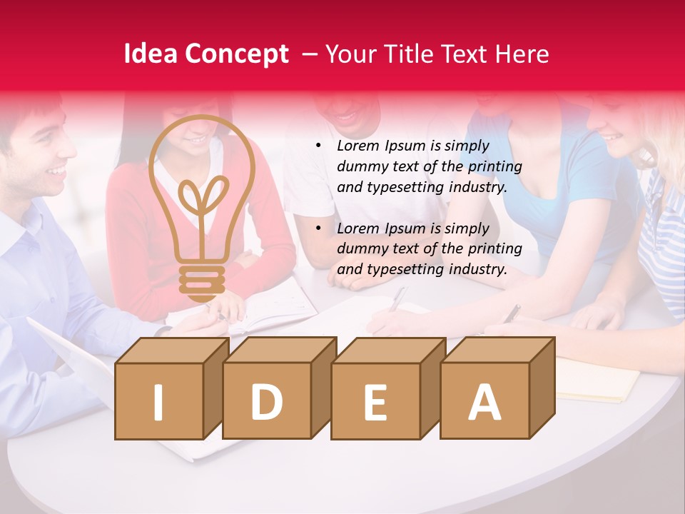 College Smile Teenager PowerPoint Template