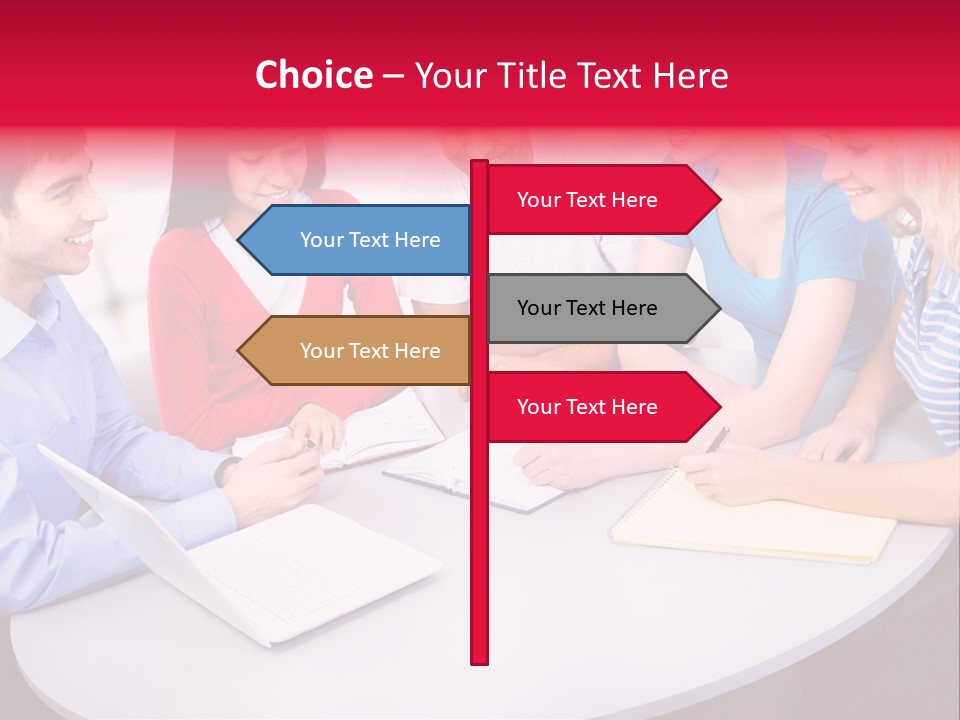 College Smile Teenager PowerPoint Template