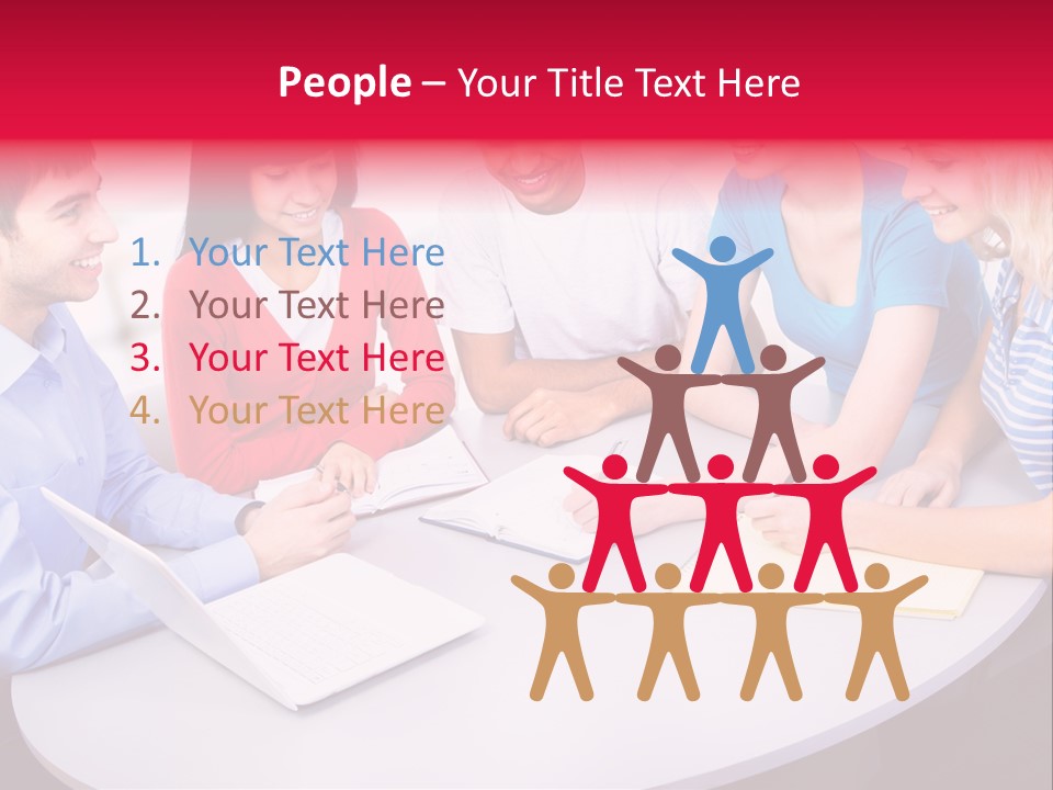 College Smile Teenager PowerPoint Template