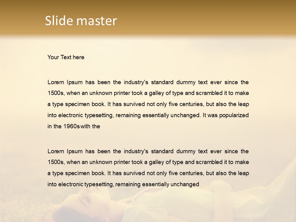 Farm Yellow Hair PowerPoint Template