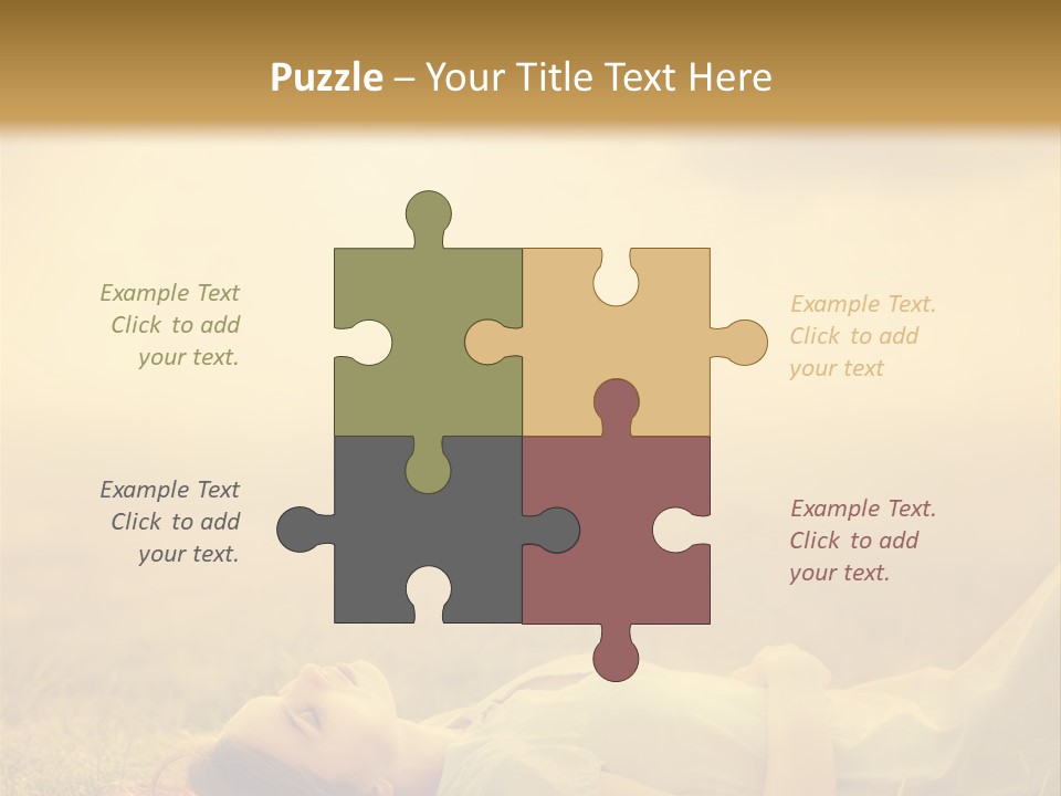 Farm Yellow Hair PowerPoint Template