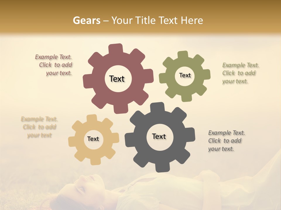 Farm Yellow Hair PowerPoint Template