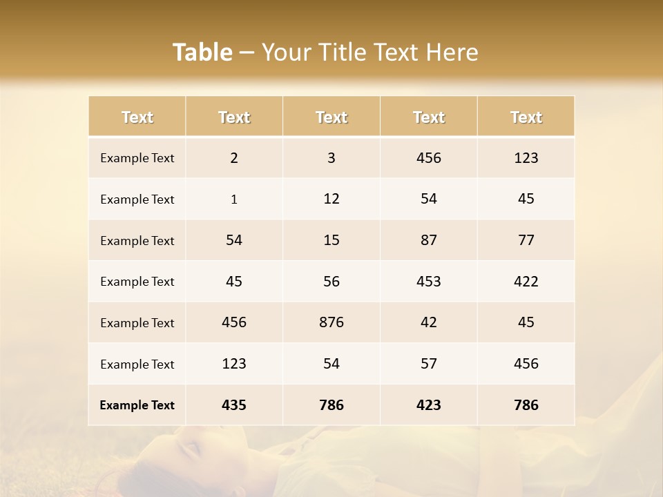 Farm Yellow Hair PowerPoint Template