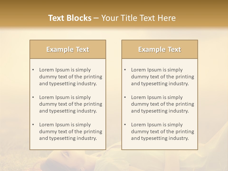 Farm Yellow Hair PowerPoint Template